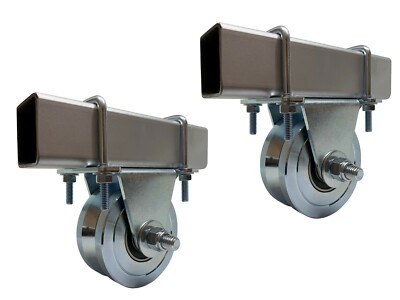 Slide Gate V Groove Wheels 4'' Bolted Bracket Mount Cradle 3000lbs Rolling Gates 