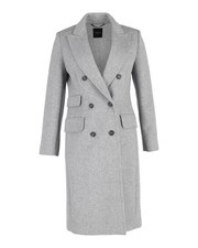 Weekend Max Mara Double-breasted Coat In Grey Wool Ints