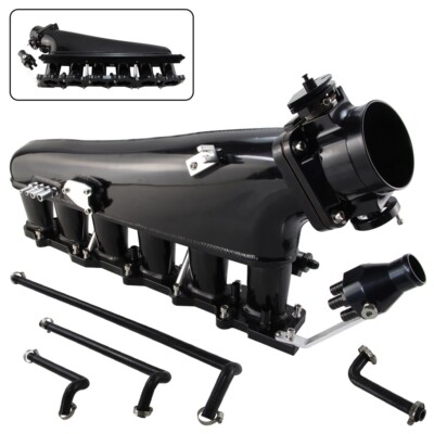 Intake Manifold Fuel Rail 90mm Throttle Body For Nissan Skyline RB25DET R33 2.5L