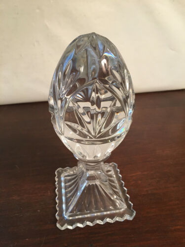 Heavy Glass or Clear Crystal Egg, One piece; paperweight - Picture 2 of 6
