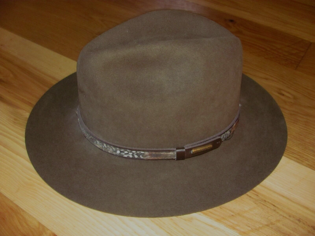 John B Stetson Medalist 95% Wool Brown Cowboy Hat Small Made  display picture 2