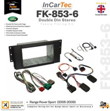 InCarTech FK-853-6 Double Din Stereo Fitting Kit for Range Rover Sport 2005-2009