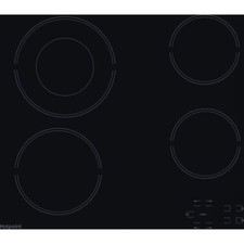 Hotpoint HR612CH 58cm 4 Burners Ceramic Hob Touch Control Black