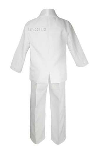 Black White Baby Kid Teen Boy Formal Wedding Shawl Lapel Satin Tuxedo Suit S-20 - Picture 10 of 11