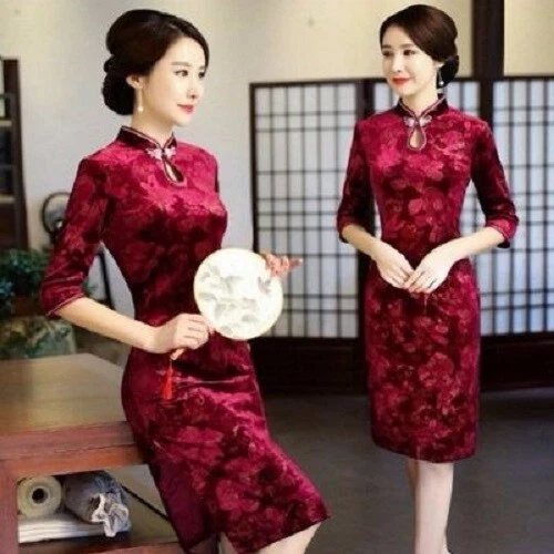 Niñas Estilo Chino Tradicional Modificado Cheongsam Nuevo Vestido Qipao Banquete Fiesta - Imagen 22 de 39