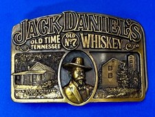 Jack Daniels Old Time Tennessee No 7 Whiskey VTG 1989 Bergamot Belt Buckle A-190