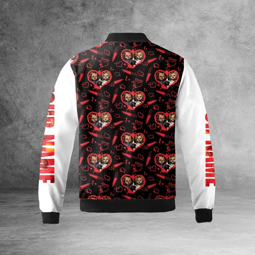 Personalized Chucky And His Bride Tiffany Horror Couple Bomber Jacket