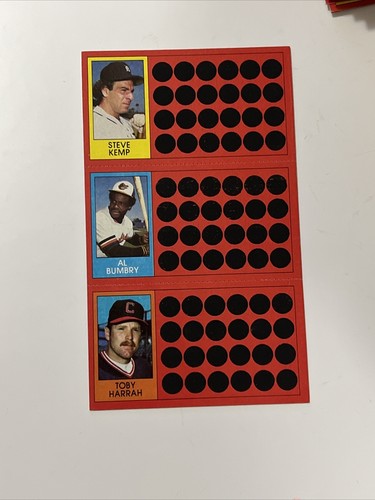 1981 Topps baseball scratch off Steve Kemp/Al Bumbry/Toby Harrah - Picture 4 of 4