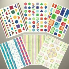 Creative Memories - GEOMETRIC SHAPE ACCENT BLOCK STICKERS - VARIETY TO CHOOSE