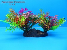 PLASTIC FLEX PLANT HEAVY BASE 45185 AQUARIUM DECORATION Approx. 8"L x 4"H