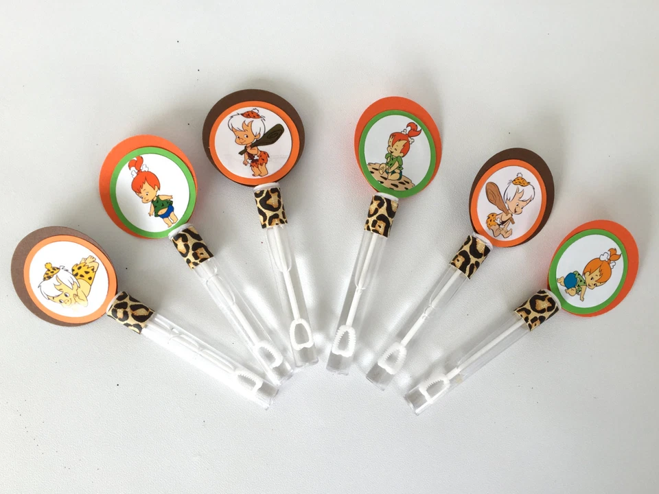 Guijarros y Bam Bam Favores de Fiesta/ Varitas de Burbujas, Fiesta de Cumpleaños/Ducha JUEGO DE 10 Foto 2 de 4