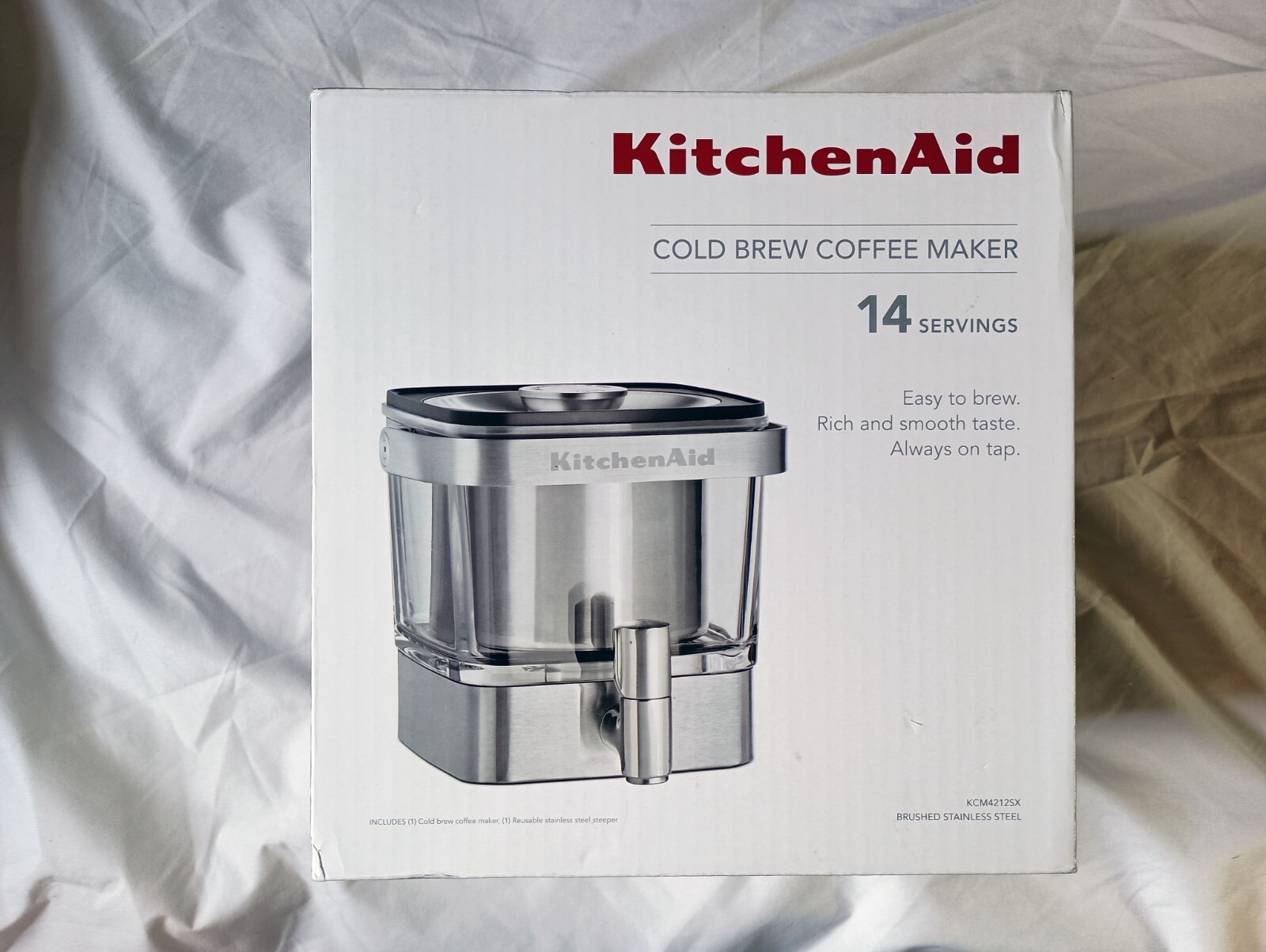 KitchenAid 28 oz Cold Brew Coffee Maker Brushed Stainless Steel eBay