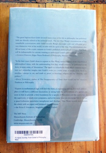 A Logical Journey from Godel to Philosophy by Wang, Hao LIKE NEW Hardcover - Imagen 2 de 12
