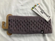 SmartWool Women Fleece Lined Merino Wool Blend Headband Chalk Violet NEW NWT