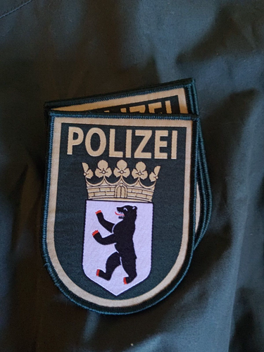 German polizei Sommerblouson bomber jacket size 46 kommando store with 4 patches - Picture 15 of 16