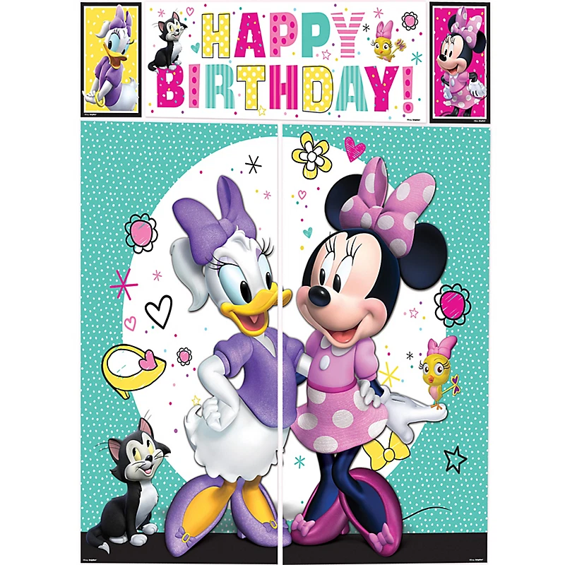 Minnie Mouse Scene Setter Girls Birthday Party Supplies Decoration Poster + Prop - Image 3 of 4