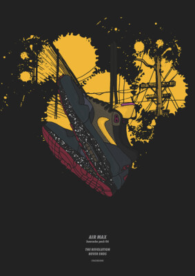 nike air max 1 sneaker poster bild jordan force off white patta parra streetart