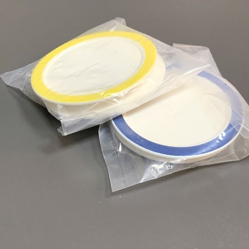 4PCS Yellow Blue Plate Dish Tray For American Girl 18'' Doll Coffee Shop Set - Picture 2 of 4