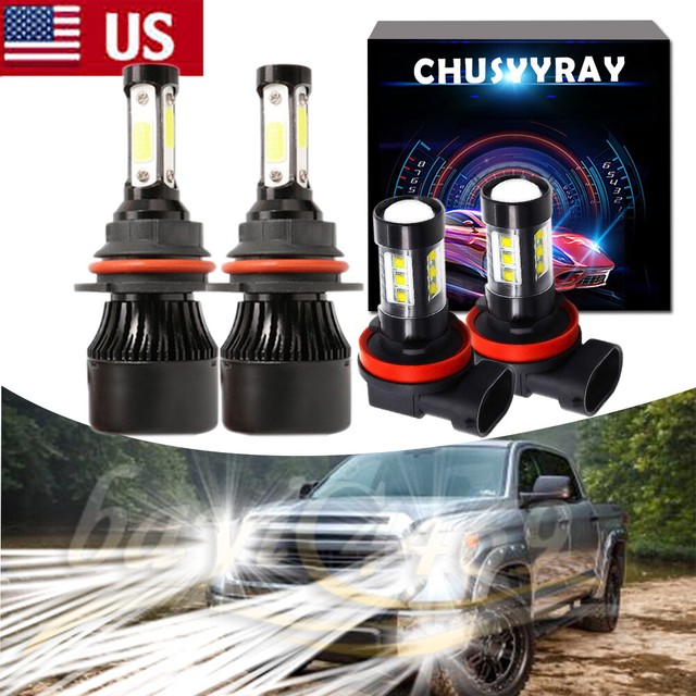 4x Combo 9007 & H11 LED Headlight Fog Light White Bulbs For Suzuki SX4