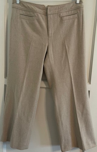 BANANA REPUBLIC HARRISON OATMEAL TAN WOOL BLEND PANTS, 10P, Worn Once