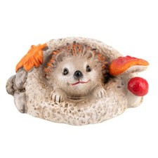 Handmade Resin Hedgehog Sculpture Realistic Animal Figurine Resin Texture