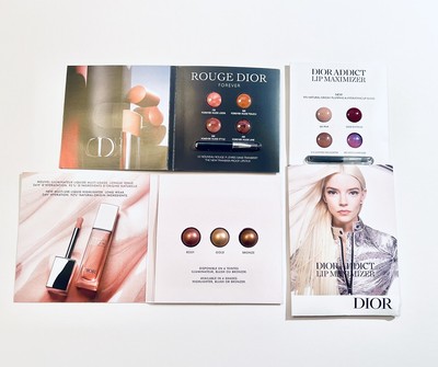 Christian Dior Beauty Sample Cards, Forever Lipstick, Highlighter, Lip Maximizer