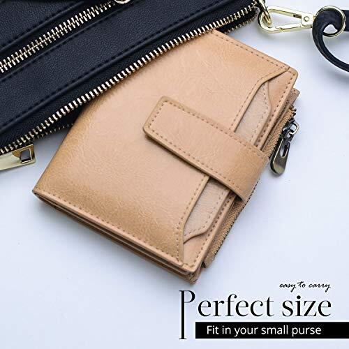 Women Leather Wallet Small RFID Blocking Bifold Zipper Pocket Wallet Card - Picture 2 of 4