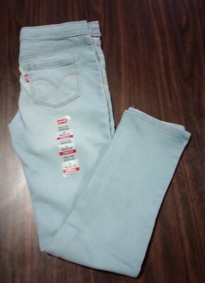 NWOT Girls Levi's Pull On Leggings Light Wash Regular 10 Stretch Pockets...