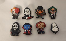 Lot Of 8 Horror Halloween Themed Shoe Charms Decoration For Crocs