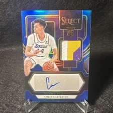 2023-24 NBA Panini Select Conlin Castleton Rookie Blue Patch Auto /49