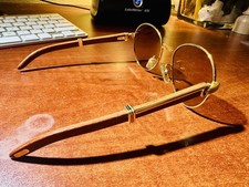 Cartier Vintage Bagatelle Sunglasses Wood Giverny Monceau Malmaison Sully Buffs