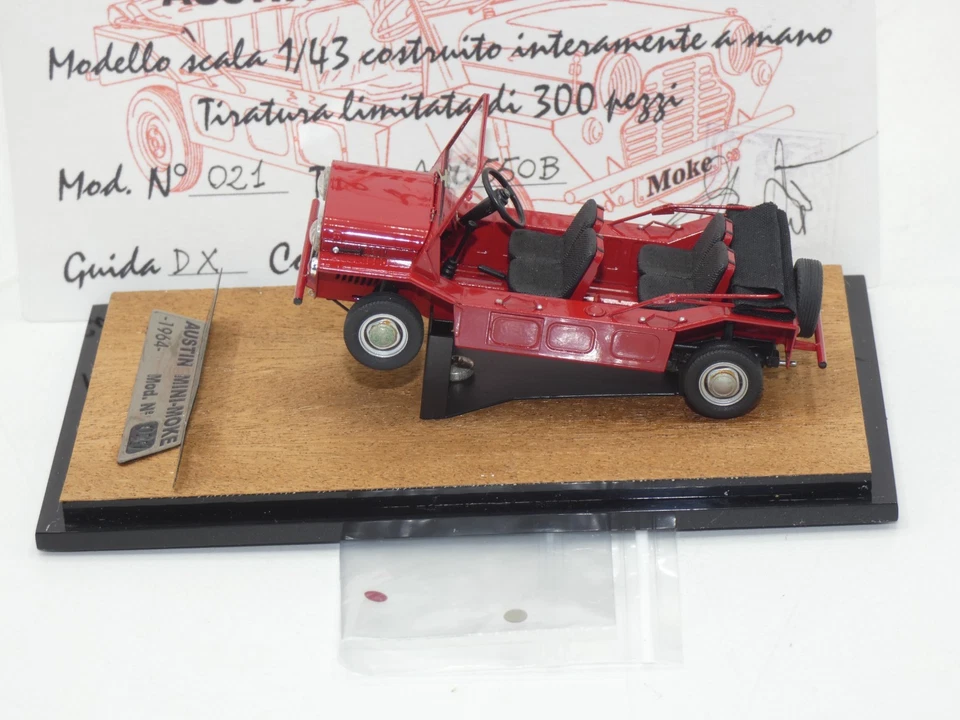 Klaxon klavon di Piero Fava Austin Mini-Moke ,serie lim 21/300 perfetta 1/43 - Immagine 3 di 4