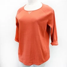 Quacker Factory Plus Thermal Boat Neck Studs Detail Top Tunic Tee Slits 2X