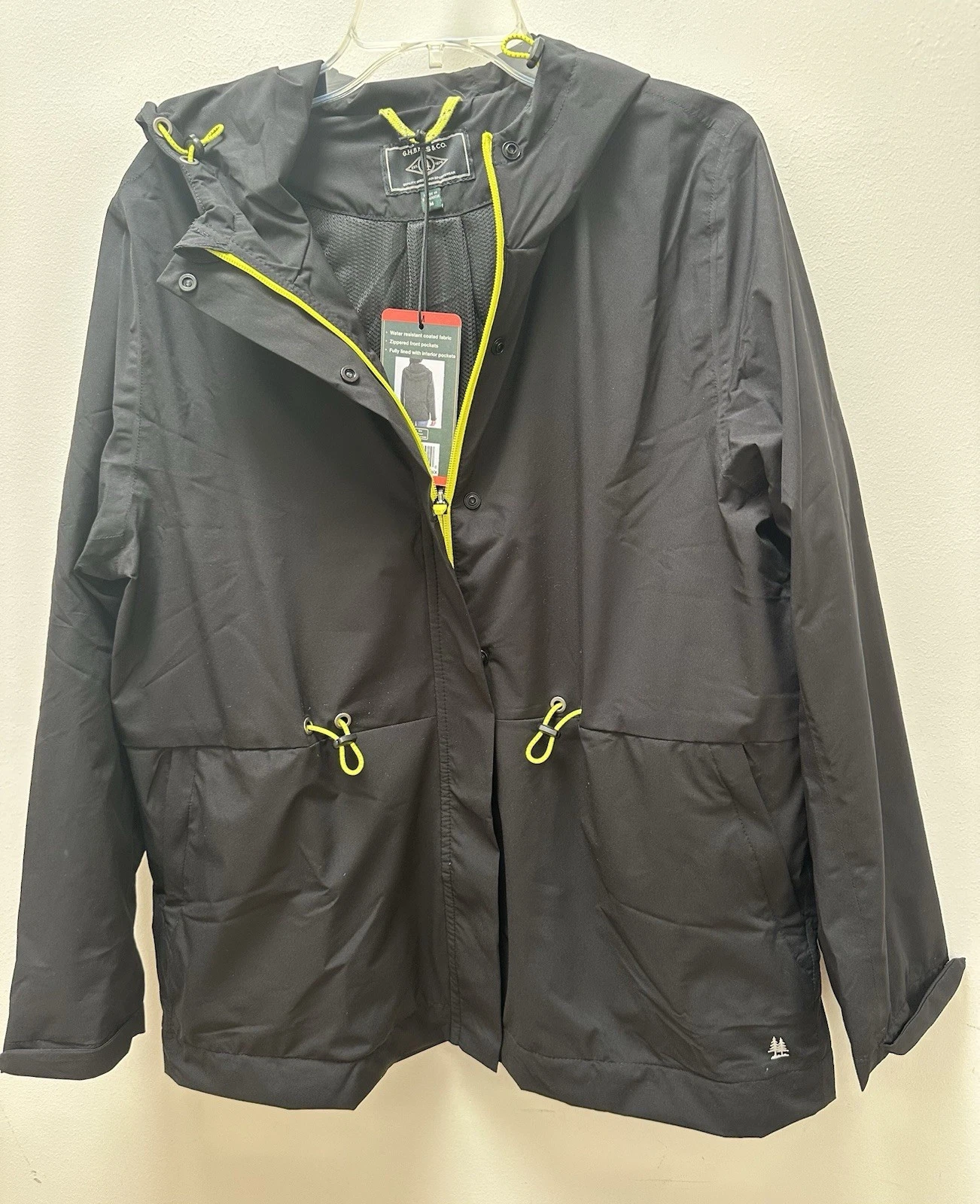 G.H. Bass & Co. Women's Anorak Jacket, Black, Small