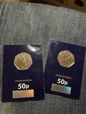 Rare 2020 and 2019 PETER RABBIT 50P COINS in original packs Uncirculated