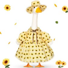 Spring Porch Goose Outfit for 23''h Cement Statue Goose Skirt Costume for Sum...