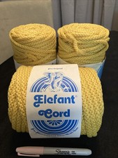 Lot of 3 Elefant Macrame Cord 100 Textured Herculon Olefin 7mm X  50 yds Each