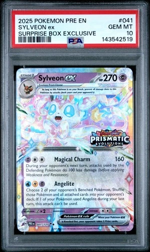 2025 POKEMON PRE EN-PRISMATIC EVOLUTIONS #041 SYLVEON EX PSA 10