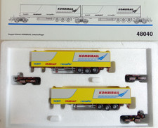 Märklin H0 48040 Doppel-Einheit Kombirail Sattelauflieger in OVP BH3161