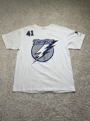 Tampa Bay Lightning Anvil T Shirt Men Size XL White 41 Smith Hockey Tee