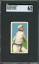 1909-1910 T206 Chief Bender No Trees, Pitching SGC 6  2405