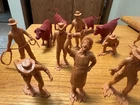 Marx vintage western figurines cowboys, cattle, horses