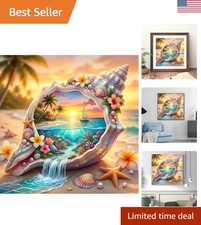 All-Season Conch Diamond Art Kit - Full Drill 5D Creative Crafting for Adults