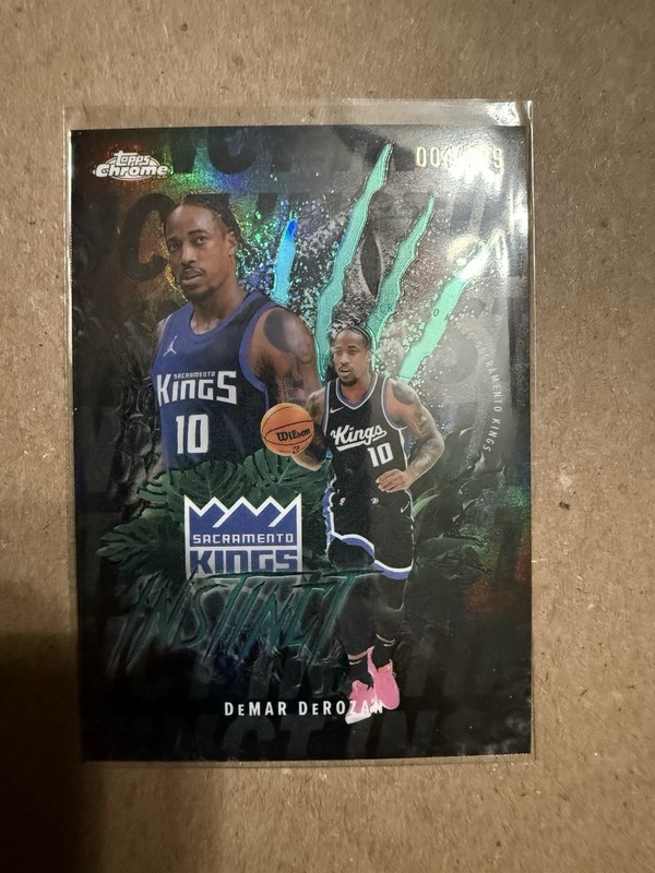 2025-26 Topps Chrome Basketball Demar Derozan Green Geometric Instinct Refracter