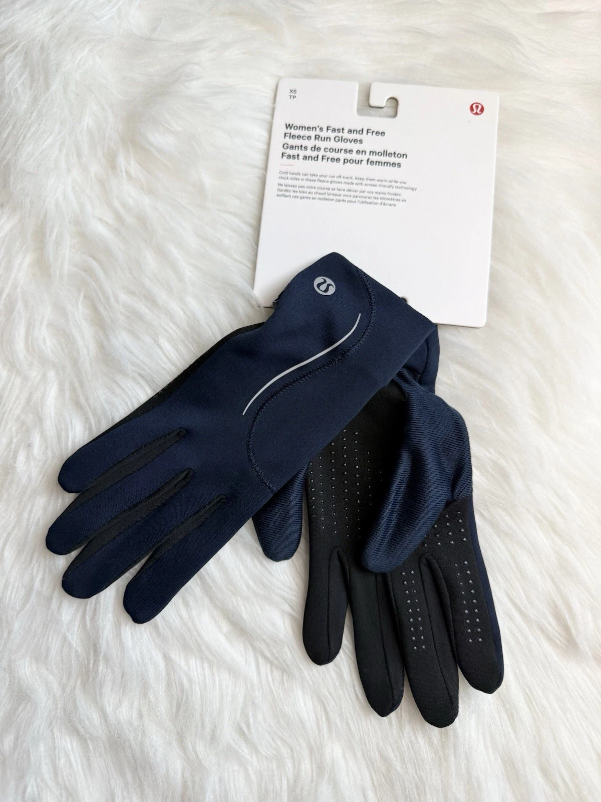 Lululemon Fast Free Fleece Run Gloves TRNV Size XS New