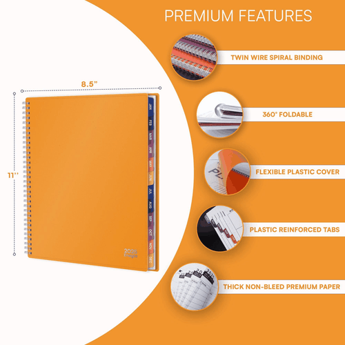 2025 Appointment Book & Planner   8.5 x 11 inches Large Tabbed Daily Hourly - Picture 5 of 8