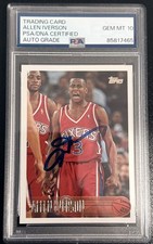 Allen Iverson 1996-97 Topps Autographed  Rookie Card #171 PSA/DNA 10 Signed. rookie card picture