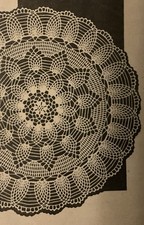  7033 Vintage Mail Order AB Pineapple Doily Pattern to Crochet Reproduction 