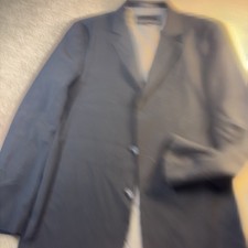 Kenneth Cole New York Black 3 Button Blazer Jacket Mens Large Minimalist