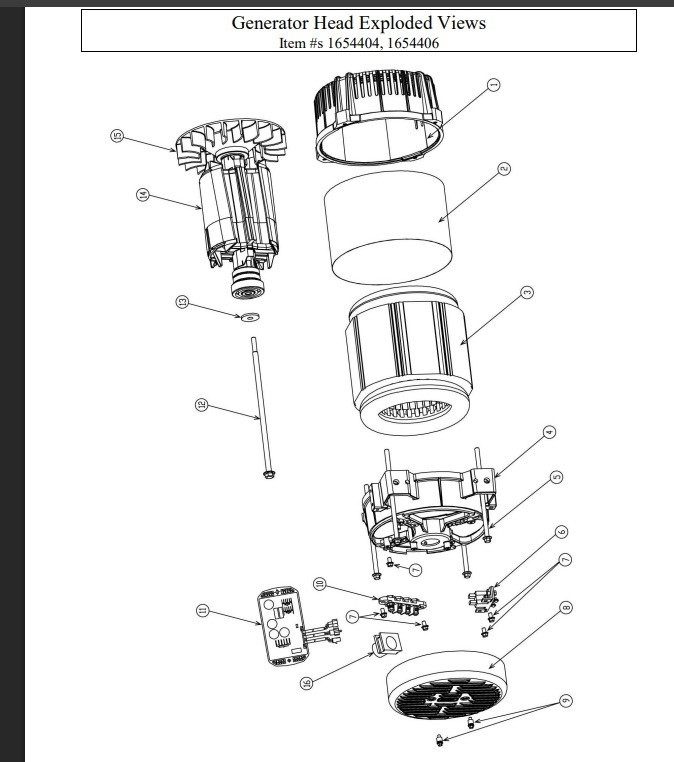 NIB Northstar Generator Head Model #803776 For Nortstar Generator